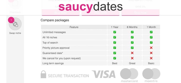 SaucyDates subscription packages SaucyDates subscription packages
