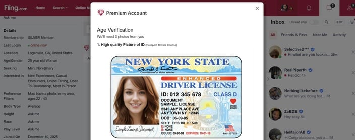 Age verification pop-up Age verification pop-up