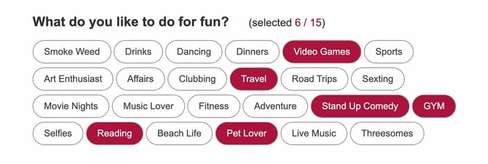 "What do you like to do for fun?" question "What do you like to do for fun?" question
