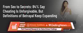 84% Say Cheating Is Unforgivable, But Definitions Keep Expanding