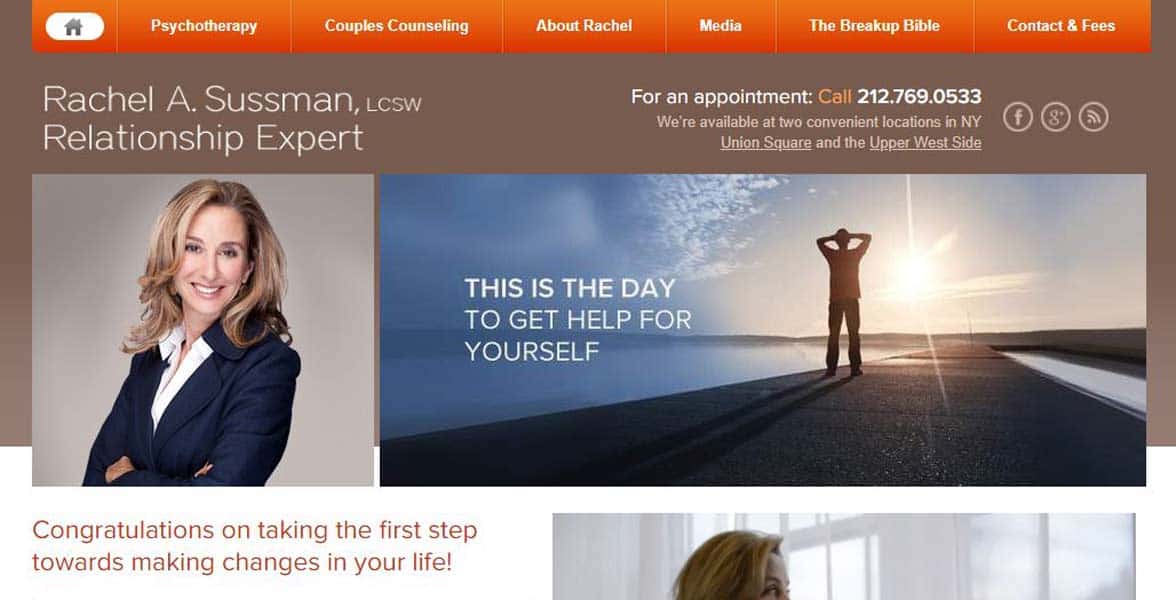 Screenshot of Rachel Sussman's website Screenshot of Rachel Sussman's website