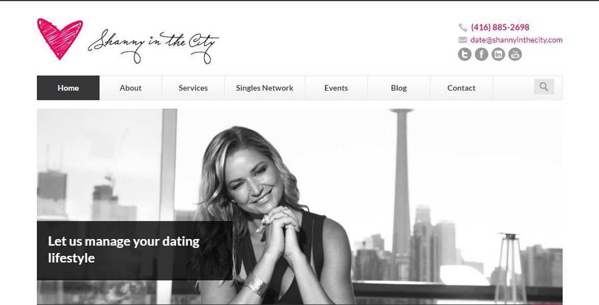 Screenshot of Shanny in the City's homepage Screenshot of Shanny in the City's homepage