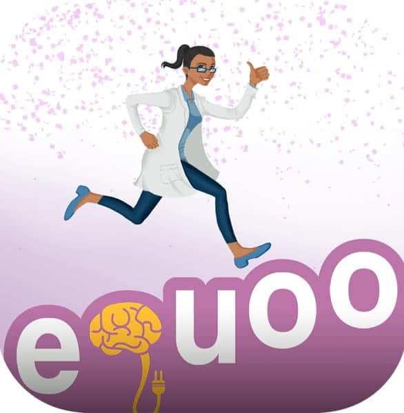 eQuoo's logo and Joy the avatar eQuoo's logo and Joy the avatar