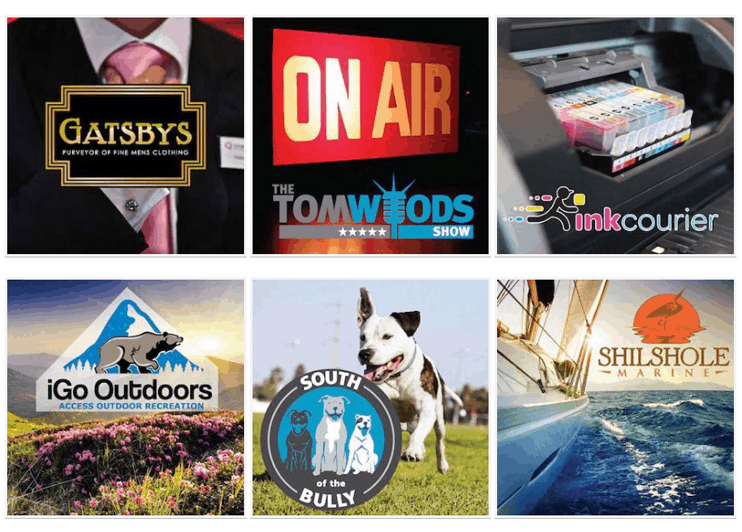 Screenshot of Logoworks recent examples Screenshot of Logoworks recent examples
