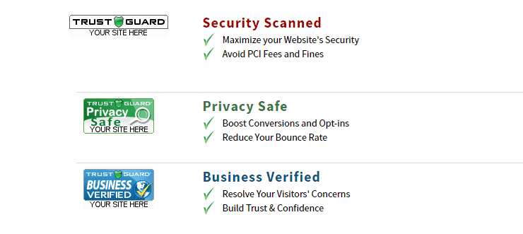 Screenshot of Trust Guard solutions Screenshot of Trust Guard solutions