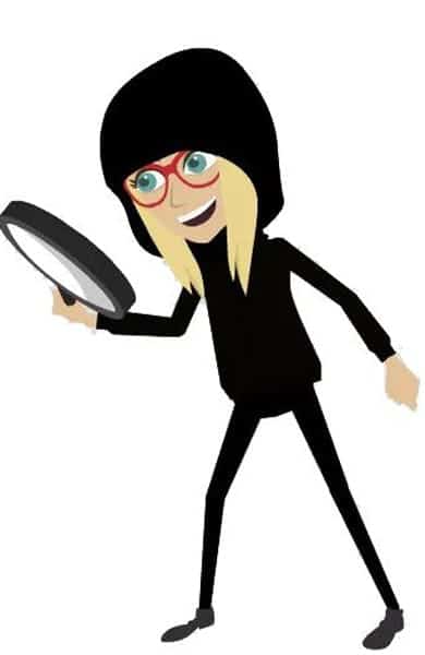 Cartoon of an investigator Cartoon of an investigator