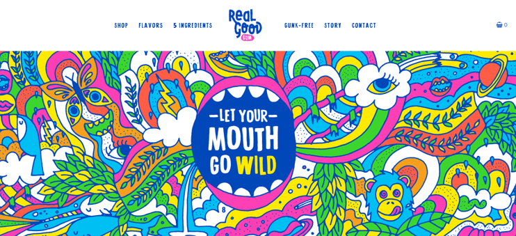 Screenshot of Real Good Gum website Screenshot of Real Good Gum website