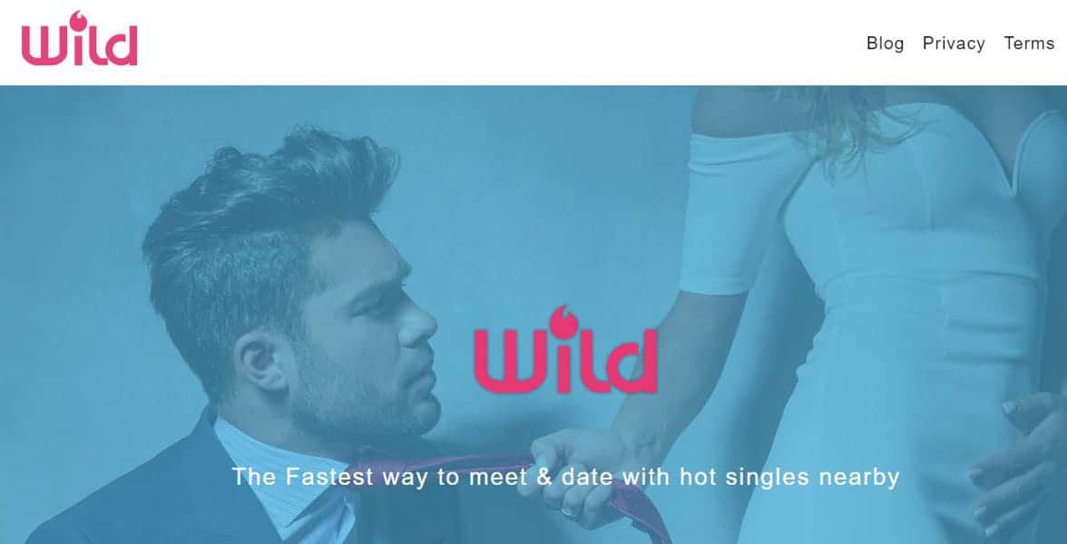 Screenshot of Wild's homepage Screenshot of Wild's homepage