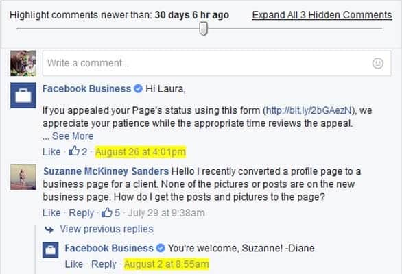 Screenshot of the Comment Navigator tool Screenshot of the Comment Navigator tool