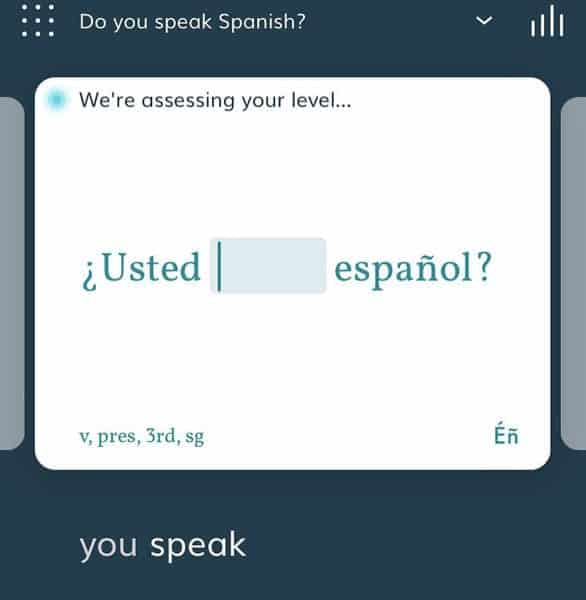 Screenshot of a Lingvist flashcard Screenshot of a Lingvist flashcard