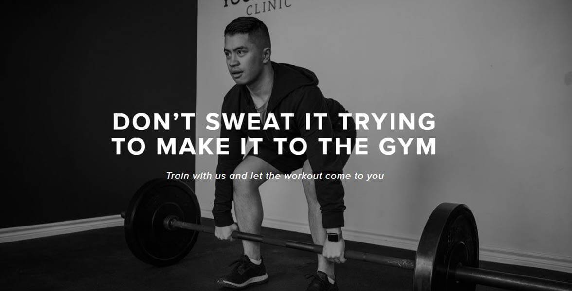 Screenshot from the Your House Fitness website Screenshot from the Your House Fitness website