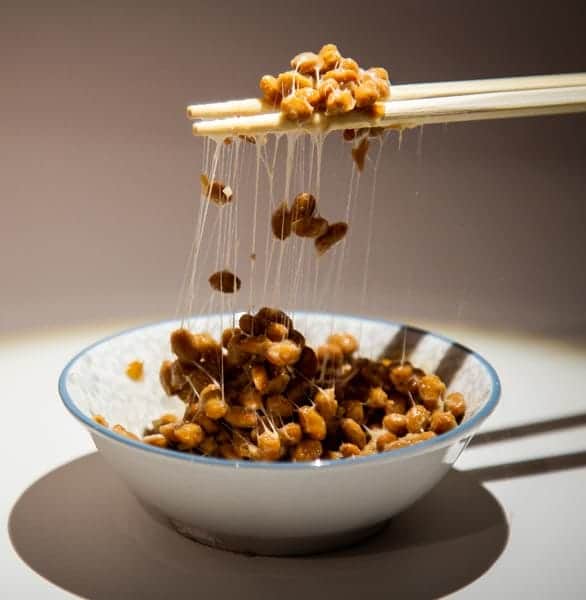 Photo of Nattō, a traditional Japanese food Photo of Nattō, a traditional Japanese food