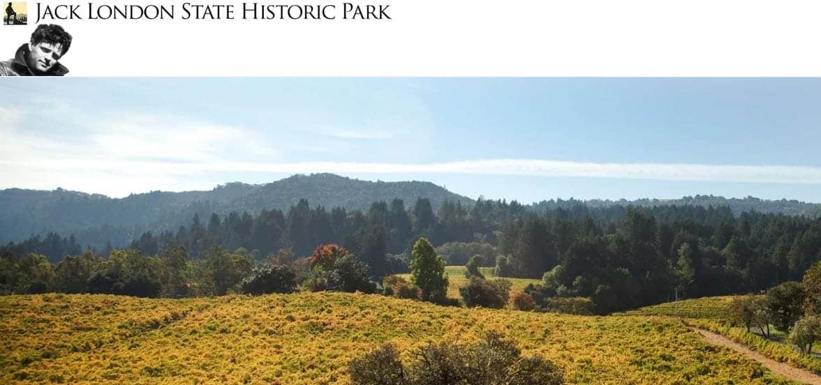 Screenshot of the Jack London State Historic Park website Screenshot of the Jack London State Historic Park website