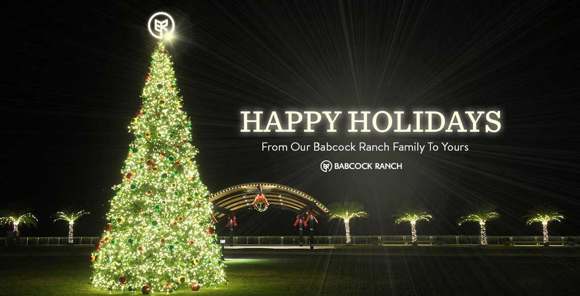 Photo of Babcock Ranch's holiday tree Photo of Babcock Ranch's holiday tree