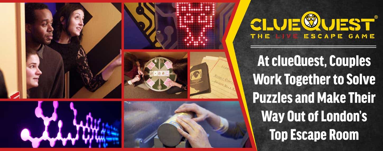 Editors’ Choice Award: At clueQuest, Couples Work Together to Solve Puzzles and Make Their Way Out of London’s Top Escape Room Editors’ Choice Award: At clueQuest, Couples Work Together to Solve Puzzles and Make Their Way Out of London’s Top Escape Room