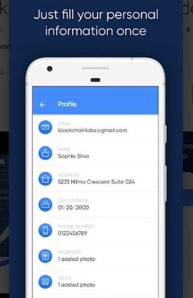 Screenshot of Blockpass KYC Screenshot of Blockpass KYC