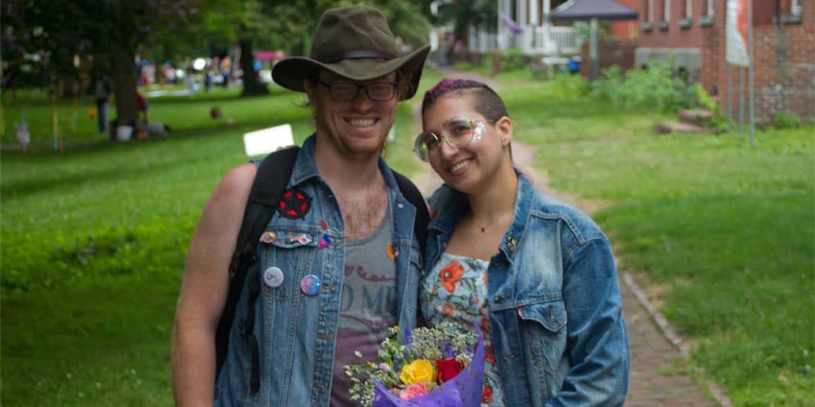 Photo of two people at a FIGMENT event Photo of two people at a FIGMENT event