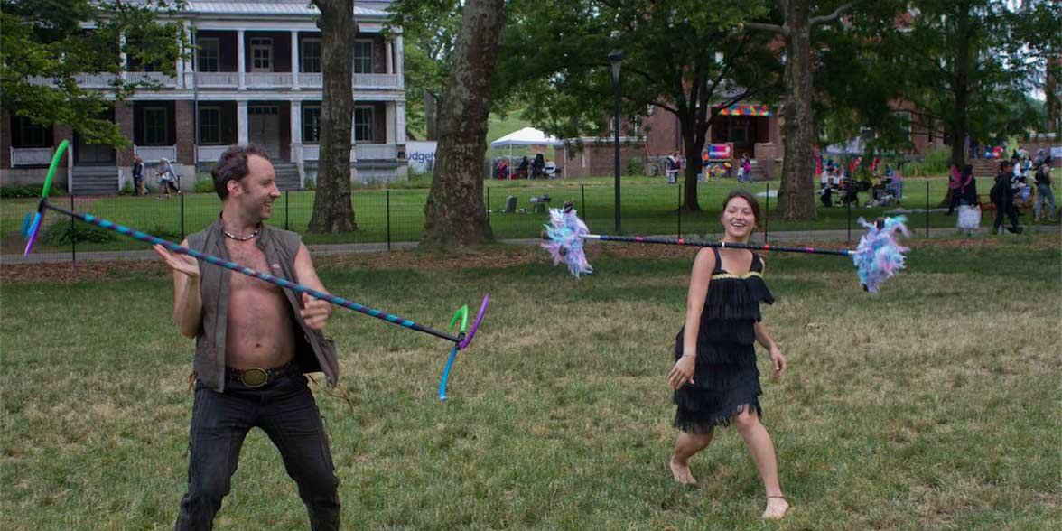 Photo of two people at FIGMENT Photo of two people at FIGMENT