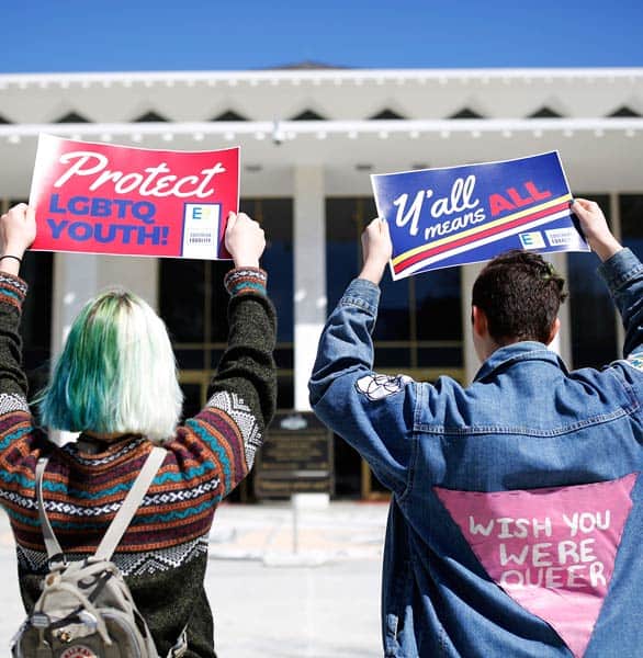Photo of LGBTQ+ activists Photo of LGBTQ+ activists
