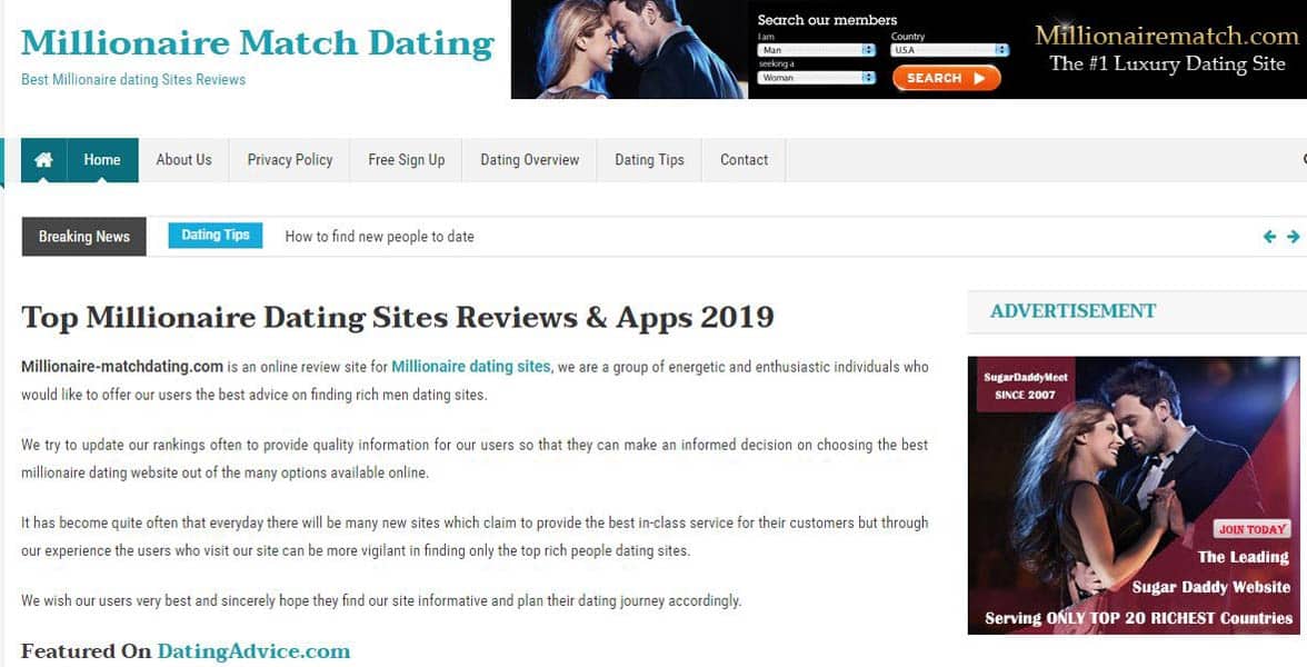 Screenshot of Millionaire Match Dating Screenshot of Millionaire Match Dating