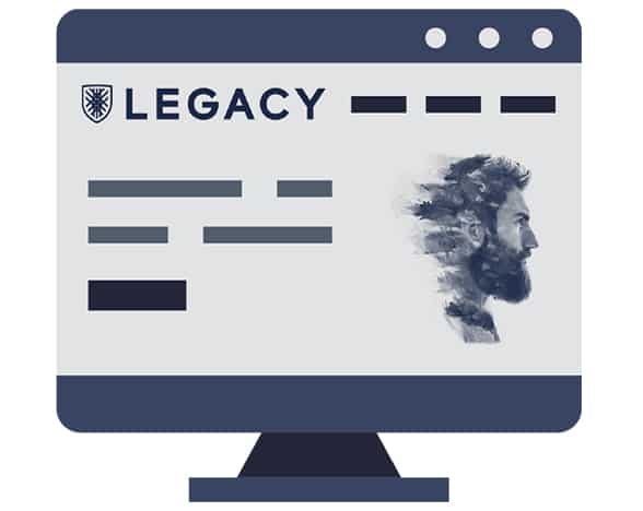 Graphic of Legacy on a computer Graphic of Legacy on a computer