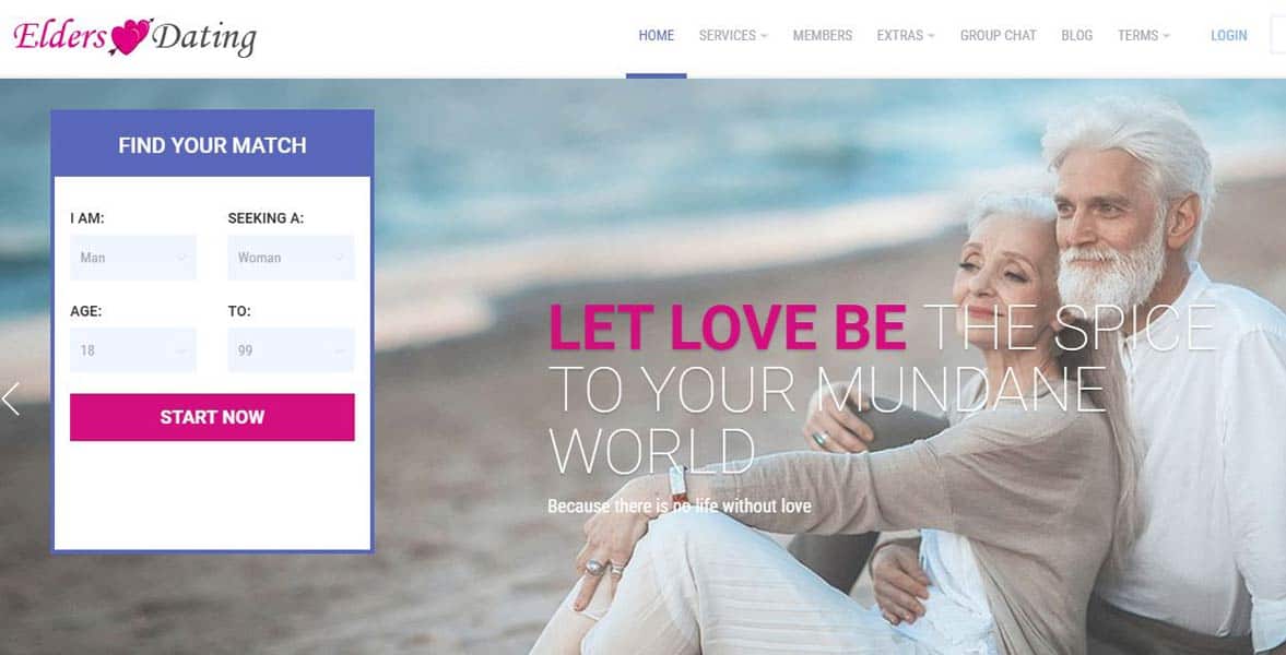 Screenshot of EldersDating.com Screenshot of EldersDating.com