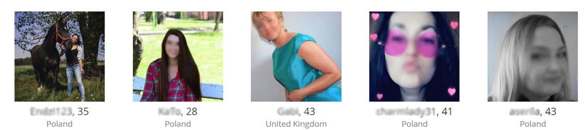 Screenshot of PolishGirl4U.com profiles Screenshot of PolishGirl4U.com profiles
