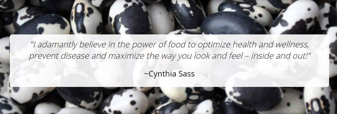 Screenshot from the Cynthia Sass website Screenshot from the Cynthia Sass website